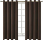 BGment Blackout Curtains for Living Room - Grommet Thermal Insulated Room Darkening Curtains for Bedroom, Set of 2 Panels (52 x 63 Inch, Brown)