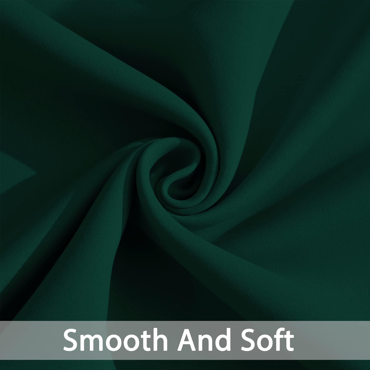 Yakamok Dark Green Room Darkening Curtains 84 inch Sliding Door Drapes