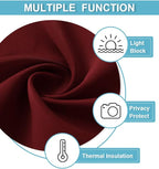 RYB HOME Short Blackout Curtains for Bedroom, Room Darkening Insulated Summer Heat Light UV Blocking Energy Saving Drapes for Nursery, Width 34 by Length 48, Burgundy Red, Set of 2