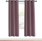 NICETOWN Blackout Curtains for Bedroom, Dry Rose, 34 inches by 70 inches Long Curtains & Drapes for Living Room, Thermal Insulated Window Treatment Draperies for Nursery