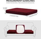 Outdoor Cushion Covers Set,14PCS Patio Furniture Couch Seat Slipcovers, Replacement for Sofa Sectional Chair(Cover，Only)