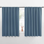 NICETOWN Blackout Curtains for Bedroom, Blackout Curtain Panels, Smoky Blue, 1 Pair, 70 by 63-inch, Window Treatment Energy Saving Thermal Insulated Solid Rod Pocket Blackout Drapes/Draperies