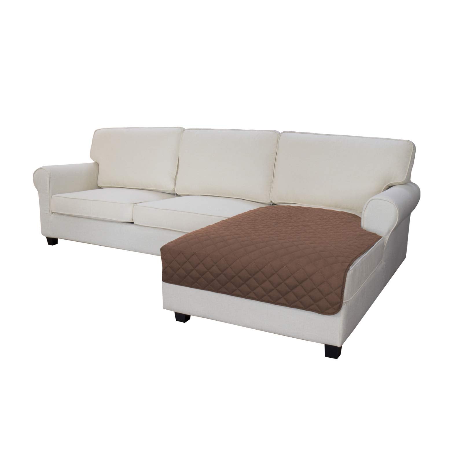 Easy-Going Sectional Couch Covers for Dogs L Shape Sofa Cover Reversible Sofa Slipcover Chaise Lounge Cover Furniture Protector Cover for Pets Dog Cat (42 x 68 inches, Brown/Brown)