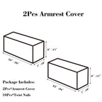 Disayu 2Pcs Couch Arm Covers, Armrest Cover for Sofa, Sofa Arms Covers Washable Arms with Twist Pins Soft,Skin-Friendly for Pets (Texture Light Gray, Armrest Cover)