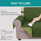 U-NICE HOME Loveseat Sofa Cover for 2 Cushion Couch, Huntergreen/Sage