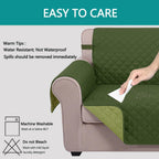 U-NICE HOME Reversible 23''Recliner Small Chair Cover, Huntergreen/Sage