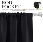 NICETOWN Halloween Black Out Curtain Panels for Kitchen - Energy Smart Decoration Thermal Insulating Blackout Drapes/Draperies for Small Window (2 Panels, 34 inches Wide by 72 inches Long)