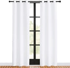 NICETOWN White Curtains 80 inch Length 2 Panels Set for Living Room, W34, Thermal Insulated Window Treatment Grommet 50% Room Darkening for Bedroom