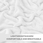 JIAHANNHA Fleece Blanket White Throw Blankets for Sofa Couch Bed 280GSM,Super Soft Cozy and Luxury Bed Blanket for All Season Twin(60"×80")