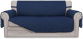 Easy-Going Reversible Couch Cover, 2 Cushion Sofa, Navy/Navy