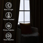 MIULEE Velvet Curtains 96 inches - Luxury Blackout Curtains for Bedroom Living Room Thermal Insulated Super Soft Window Drapes Rod Pocket & Back Tab, Gold Brown, W52 x L96 inches, 2 Panels