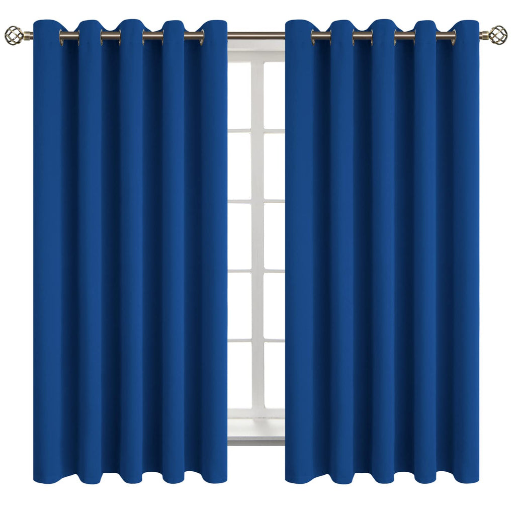 BGment Royal Blue Blackout Curtains for Bedroom 63 Inch Long - 2 Panels