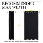 NICETOWN Halloween Patio Blackout Curtain Shades - Summer Home Decoration Thermal Insulated Grommet Blackout Draperies/Drapes for Kitchen (2 Panels, 55 inches x 90 inches, Black)