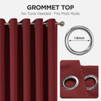 Joydeco Blackout Patio Sliding Door Curtains, Privacy Room Divider Curtains