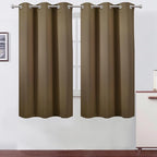 LEMOMO Brown Thermal Blackout Curtains/38 x 63 Inch/Set of 2 Panels Room Darkening Curtains for Bedroom