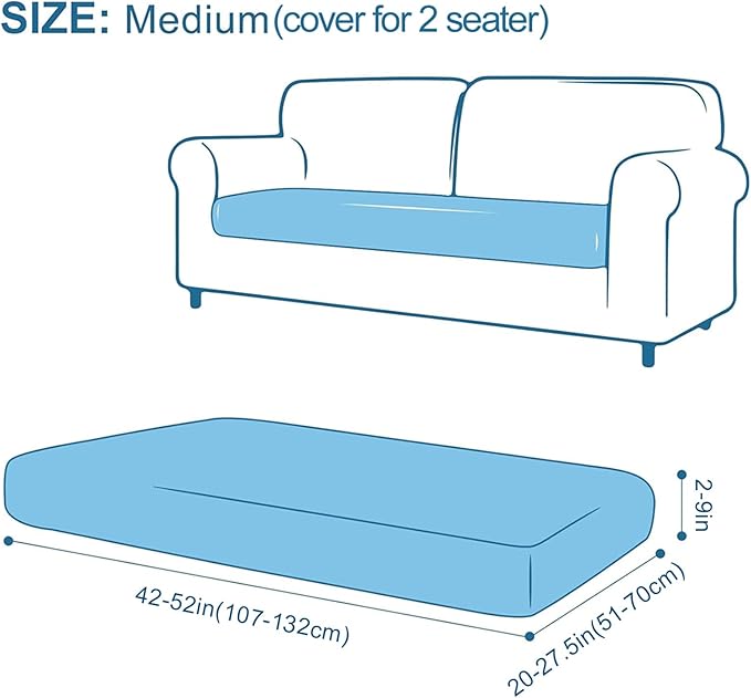 Smiry Couch Cushion Covers, Stretch Couch Covers for Sofa