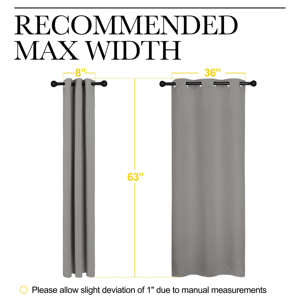 NICETOWN Blackout Curtains 63 inches Long, Thermal Insulated Solid Grommet Top Blackout Curtains/Drapes for Office (Sand Color, 1 Pair, 42 x 63 inches)