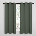 NICETOWN Blackout Curtain Panels, Home Decoration Thermal Insulated Solid Grommet Blackout Drape for Dining Room (Dark Mallard, 1 Pair, 42 by 63-Inch)