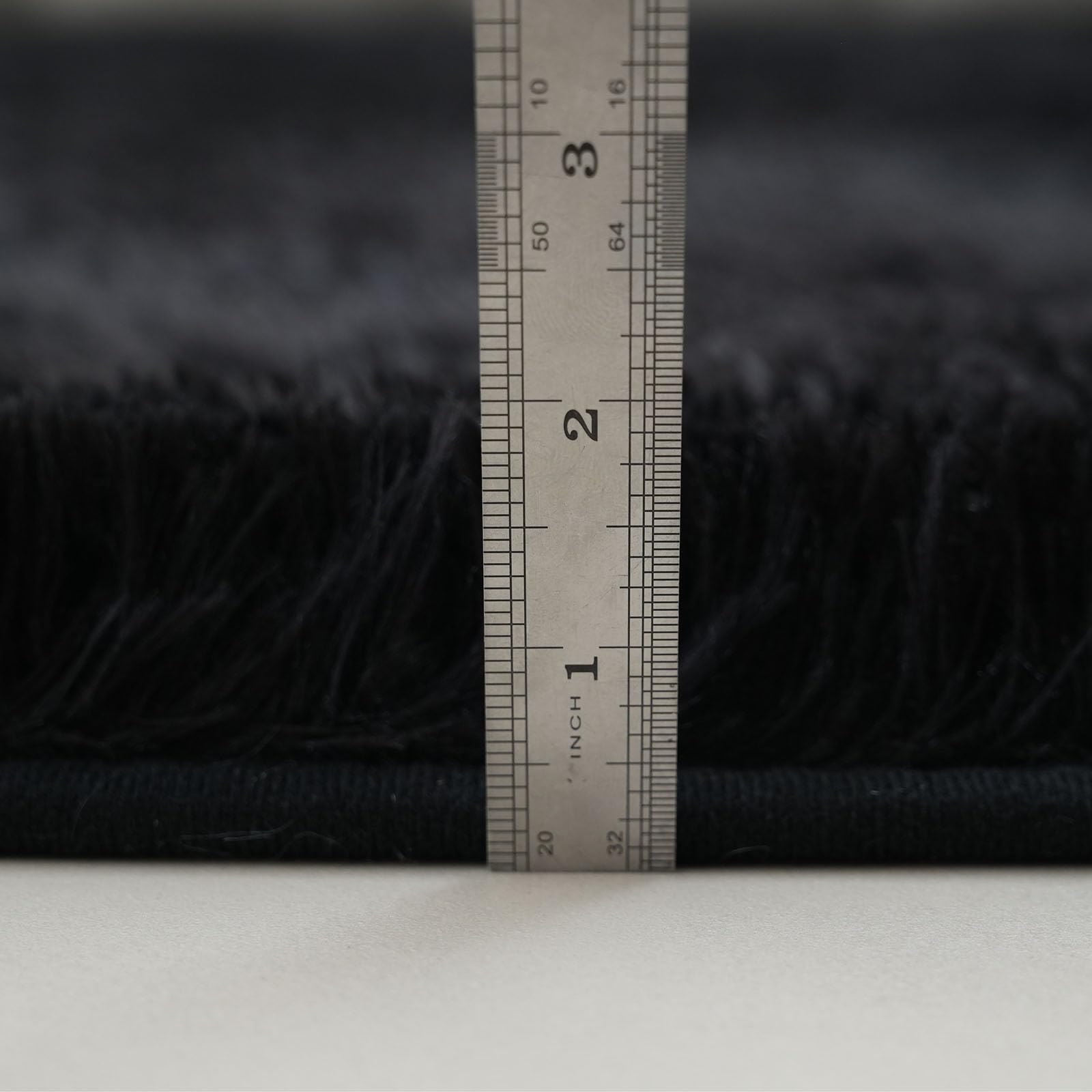 yulidayang 2x3 Area Rugs for Bedroom,Black Small Fluffy Shag Rug