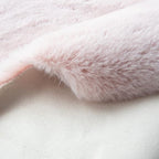 ORINOVA Pink Boho Round Rugs 8ft Large Fluffy Machine Washable Fuzzy Fur Area Rugs for Living Room Plush Circle Sheepskin Rugs for Bedroom Nursery Rug