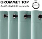 MIULEE Blackout Curtains for Bedroom Living Room Thermal Insulated Room Darkening Grommet Top Solid Light Blocking Drapery Set of 2 Window Panels 52 x 72 Inches Aqua