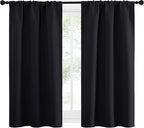 NICETOWN Black Out Curtain Panels for Kitchen - Energy Smart Decoration Thermal Insulating Blackout Drapes/Draperies for Small Window (2 Panels, 34 in x 54 in (W x L))