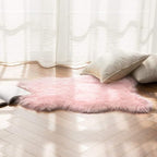 MIULEE Fluffy Rug Soft Shaggy Faux Fur Area Rug Luxury Plush Sheepskin Carpet for Bedroom Living Room Sofa Chair 2 x 3 Feet, Pink