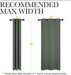 NICETOWN Blackout Curtain Panels, Home Decoration Thermal Insulated Solid Grommet Blackout Drape for Dining Room (Dark Mallard, 1 Pair, 42 by 50-Inch)