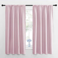 NICETOWN Window Curtains for Bedroom, Baby Pink, 2 Panels, W42 x L48 -Inch, Home Decoration Thermal Insulated Rod Pocket Blackout Blinds & Drapes for Small Windows