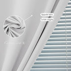 Sovtfides Blackout Curtains for Bedroom Sticky Curtain Blackout Window Cover Self Adhesive Curtains Rod No Drillng, 47" W X 96" L, Light Grey, 1 Panel