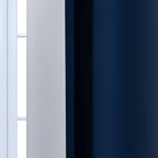 Yakamok Blue Ombre Curtains Room Darkening Grommet Curtains for Bedroom, Light Blocking Thermal Insulated Window Drapes for Living Room(2 Panels, 52x90 Inch)