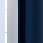 Yakamok Ombre Curtains Blue and Greyish White for Living Room,52Wx90L