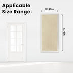 Self Adhesive Portable Blackout Curtains for Bedroom Easy to Install Window Thermal Lnsulated Kitchen Room Darkening Small Window Curtains, Cortinas Para Cuarto, 35"W X 79"L, Beige, 1 Panel