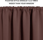 RYB HOME Cafe Blackout Curtains 24 inch Length, RV Curtains for Camper Windows, Mini Short Small Insulating Light UV Blocking Privacy Half Window Tiers, Width 29 by Length 24, Chocolate Brown, 2 Pcs