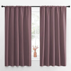 NICETOWN Blackout Curtains for Living Curtains, Room Darkening Curtains & Drapes for Kids Bedroom, Home Decoration Draperies (Dry Rose, 52" x 63", 2 PCs)