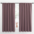 NICETOWN Blackout Curtains for Living Curtains, Room Darkening Curtains & Drapes for Kids Bedroom, Home Decoration Draperies (Dry Rose, 52" x 63", 2 PCs)