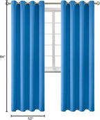 BGment Classic Blue Blackout Curtains for Living Room 84 Inch - 2 Panels