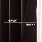 NICETOWN Kitchen Blackout Window Treatments Curtains - Eyelet Top Home Fashion Blackout Curtains Tailored Panels (Double Panels, W42 x L36 inches 1.2 inches Header, Toffee Brown)