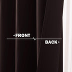 NICETOWN Kitchen Blackout Window Treatments Curtains - Eyelet Top Home Fashion Blackout Curtains Tailored Panels (Double Panels, W42 x L36 inches 1.2 inches Header, Toffee Brown)