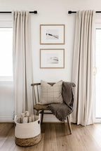Linen Textured Total Blackout Curtains for Bedroom 96 Inches Long, Cream