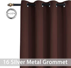 Yakamok Blackout Drapes for Sliding Glass Door - Thermal Insulated Door Blinds,Room Darkening Room Divider Window Curtain for Bedroom/Living Room(Chocolate Brown, 100 inches x 84 inches)