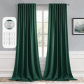 MIULEE Christmas Hunter Green Back Tab Blackout Curtains 52"x96" 2 Panels