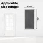 Magic Tape Stick On Curtains Window Shades Pull Down Blackout Window Cover Blackout Curtains for Bedroom No Drillng Self Adhesive Curtains No Rod Small Curtain, 35" W X 71" L, Grey, 1 Panel