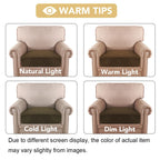 H.VERSAILTEX Velvet Stretch Couch Cushion Cover Plush Cushion Slipcover for Chair Cushion Furniture Protector Seat Cushion Sofa Cover (1 Piece Armchair Cushion Covers, Bronze Brown)