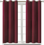 BGment Blackout Curtains for Bedroom - Grommet Thermal Insulated Room Darkening Curtains for Living Room, Set of 2 Panels (38 x 45 Inch, Burgundy)