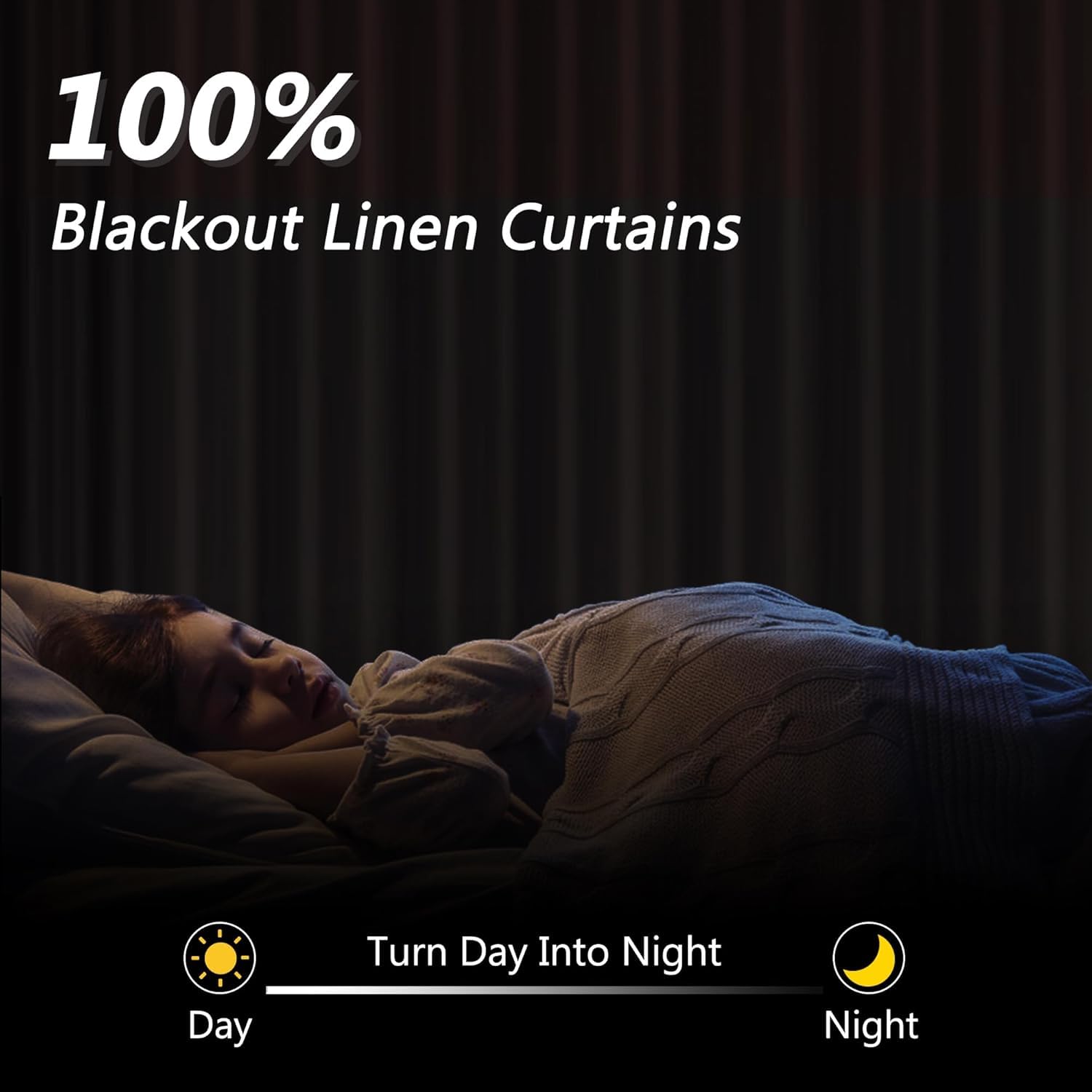 Guken 100% Blackout Curtains 84 Inch Length 2 Panels Set for Living Room Bedroom Back Tab Thermal Insulated Black Out Linen Drapes Room Darkening Rose,52x84