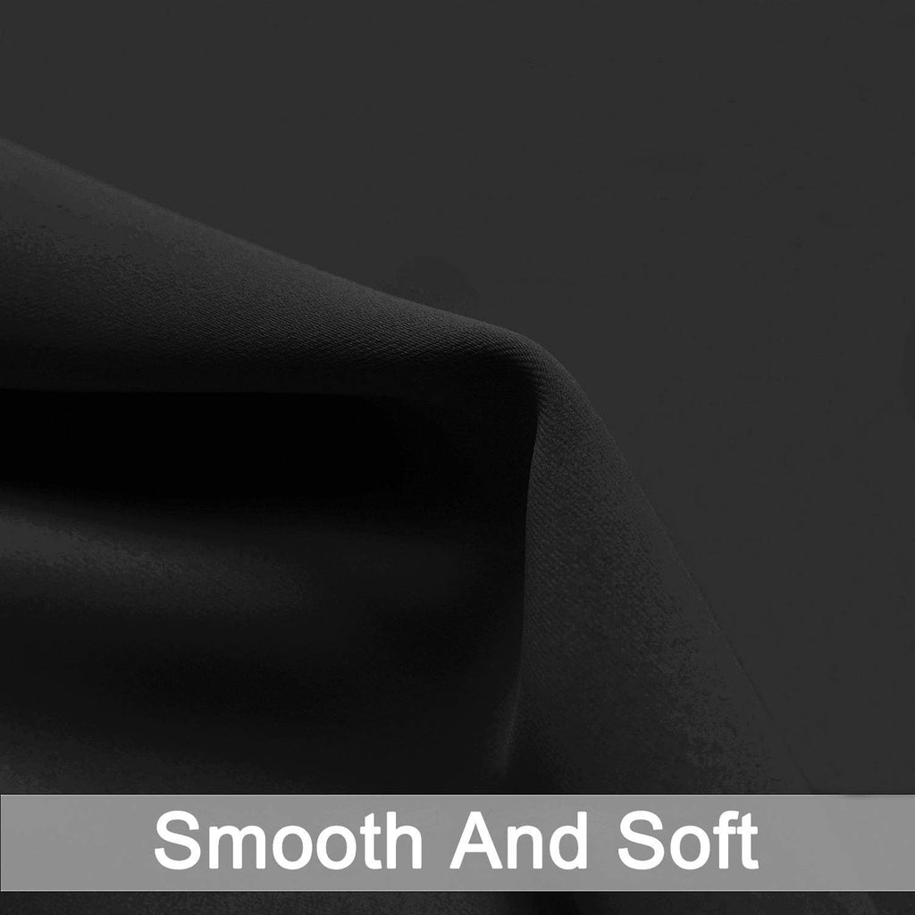 Yakamok Blackout Curtains 38x36 inch Black Thermal Drapes-Kitchen