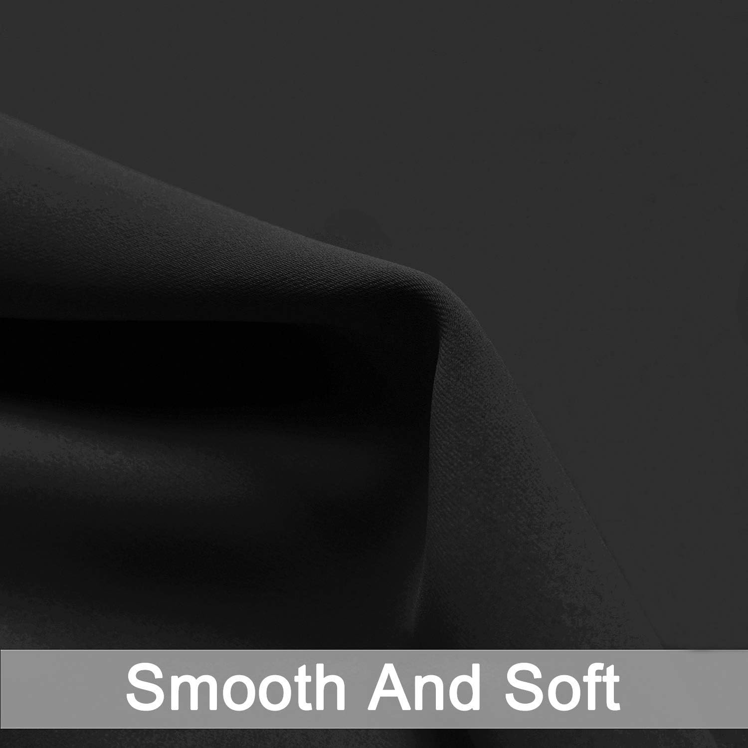 Yakamok Blackout Curtains 38x36 inch Black Thermal Drapes-Kitchen