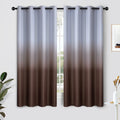 SimpleHome Ombre Gradient Brown White to Gray Curtains for Bedroom, 52Wx63L