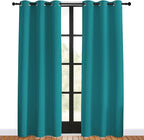 NICETOWN Room Darkening Curtains 80 inch Length 2 Panels, Peacock Teal, 2 Pieces, W42, Thermal Insulated Grommet Blackout Curtains for Modern Casual Elegant Bedroom Kids Room Theme Decoration